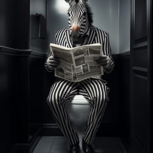 Zebra news - Πίνακας σε καμβά