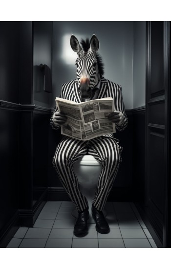 Zebra news - Πίνακας σε καμβά