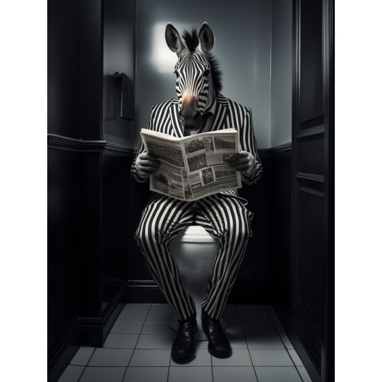 Zebra news - Πίνακας σε καμβά