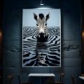 Zebra reflections - Πίνακας σε καμβά Zebra reflections - Πίνακας σε καμβά