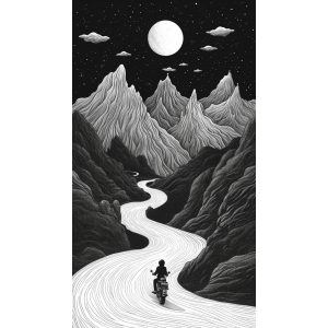 Motorcycle road trip - Πίνακας σε καμβά Motorcycle road trip - Πίνακας σε καμβά