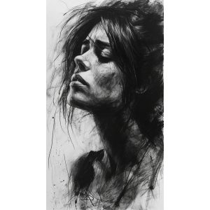 Sad woman - Πίνακας σε καμβά
