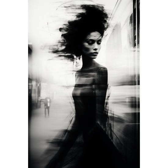 Woman motion blur - Πίνακας σε καμβά - Πίνακας σε καμβά Κάδρα / Καμβάδες