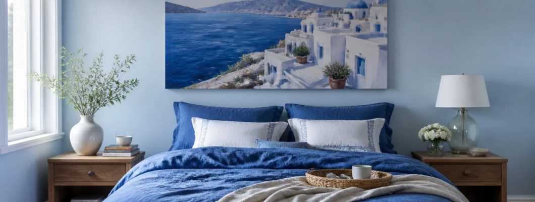 Cool Blue: Η τάση της Pinterest για ήρεμο υπνοδωμάτιο και οι πίνακες που της ταιριάζουν