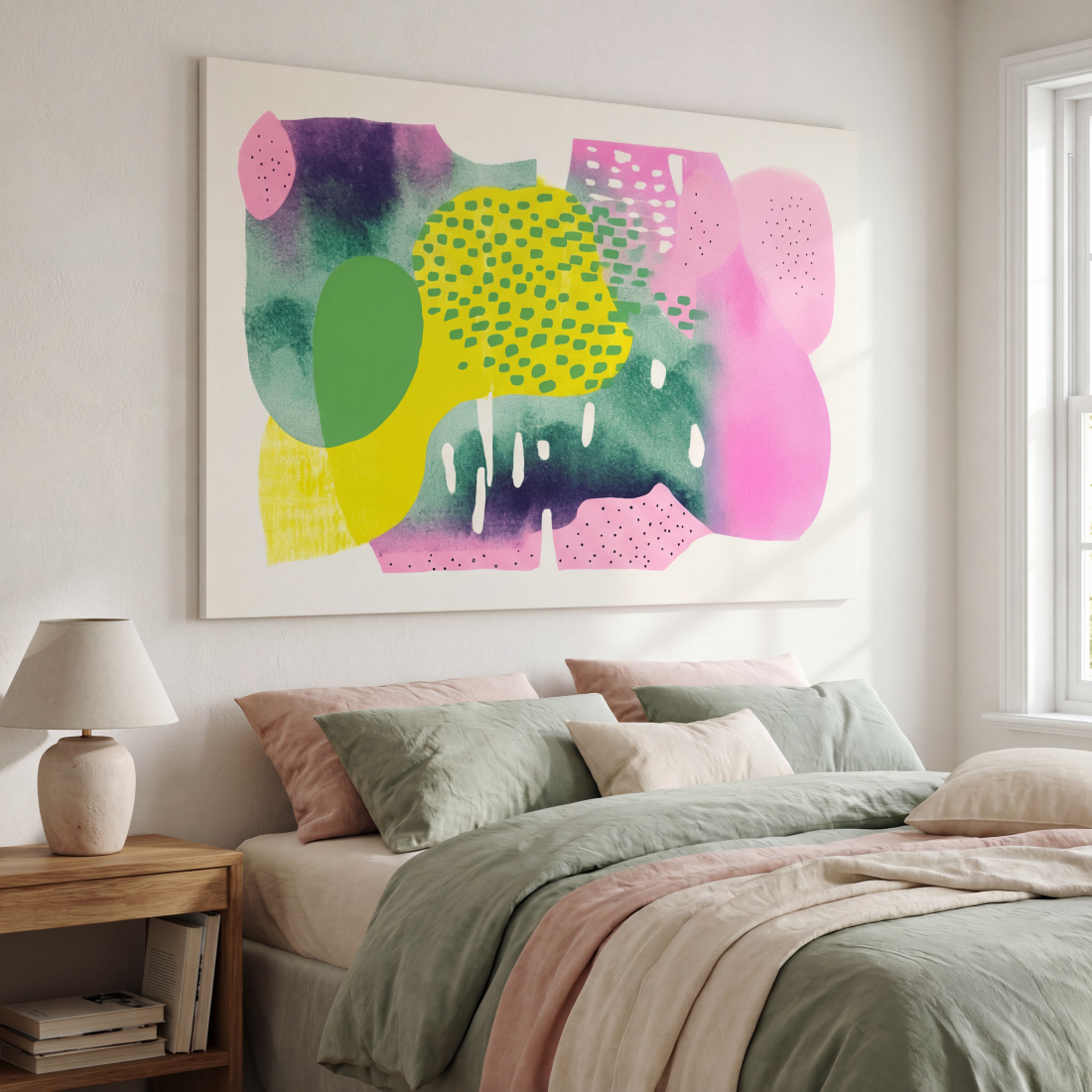 Abstract Design καμβάς για υπνοδωμάτιο