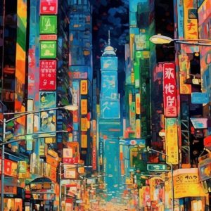 Tokyo street - Πίνακας σε καμβά Tokyo street - Πίνακας σε καμβά