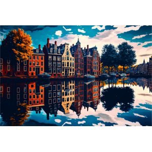 Amsterdam reflection - Πίνακας σε καμβά