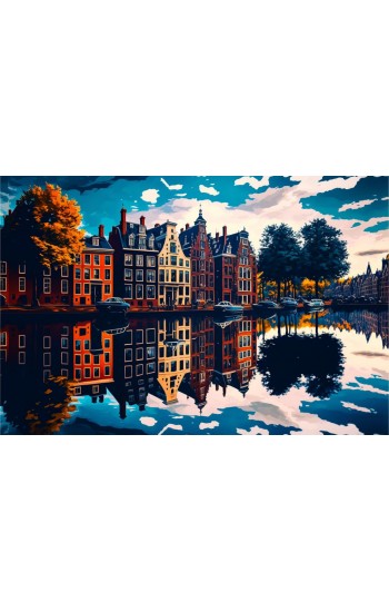 Amsterdam reflection - Πίνακας σε καμβά