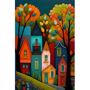 Color neighborhood - Πίνακας σε καμβά