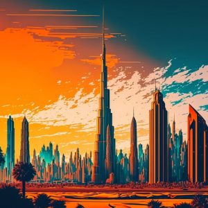 Desert city 2 - Πίνακας σε καμβά Desert city 2 - Πίνακας σε καμβά