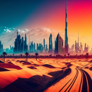 Desert city - Πίνακας σε καμβά Desert city - Πίνακας σε καμβά