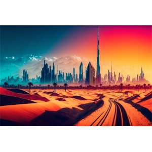 Desert city - Πίνακας σε καμβά Desert city - Πίνακας σε καμβά