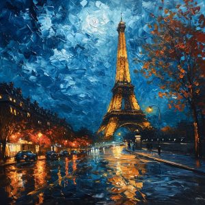 Eifel starry night - Πίνακας σε καμβά