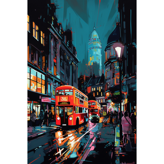 London city - Πίνακας σε καμβά Κάδρα / Καμβάδες