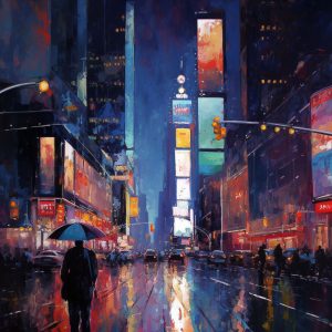 Night in NYC - Πίνακας σε καμβά Night in NYC - Πίνακας σε καμβά