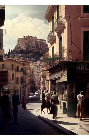 Old Athens - Πίνακας σε καμβά