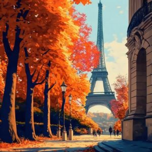 Paris path - Πίνακας σε καμβά Paris path - Πίνακας σε καμβά