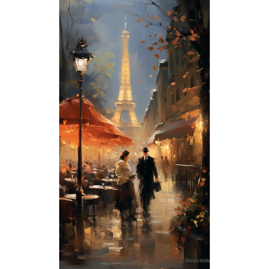 Romantic night - Πίνακας σε καμβά