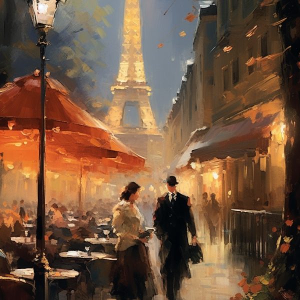 Romantic night - Πίνακας σε καμβά