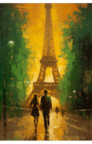 Walking in Paris - Πίνακας σε καμβά