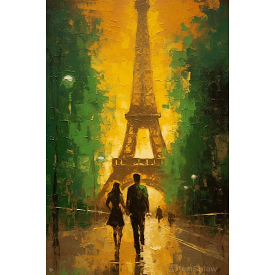 Walking in Paris - Πίνακας σε καμβά