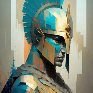 Elegant Spartan warrior - Πίνακας σε καμβά