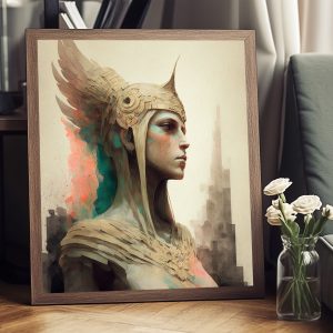 Beautiful elegant Athena statue - Πίνακας σε καμβά