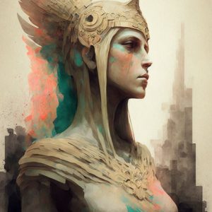 Beautiful elegant Athena statue - Πίνακας σε καμβά