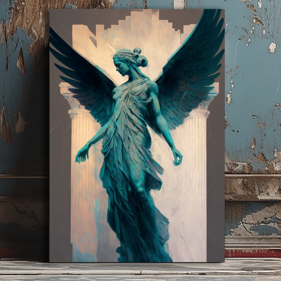 Beautiful elegant Nike of Samothrace - Πίνακας σε καμβά Κάδρα / Καμβάδες