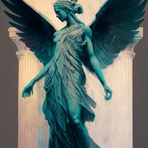 Beautiful elegant Nike of Samothrace - Πίνακας σε καμβά