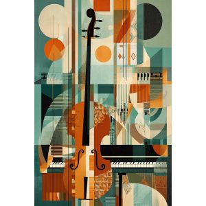 Fine art print of a jazz collage - Πίνακας σε καμβά