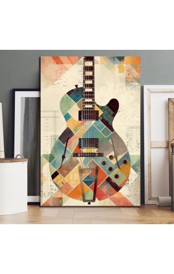 Fine art print of a six string electric guitar - Πίνακας σε καμβά