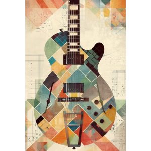 Fine art print of a six string electric guitar - Πίνακας σε καμβά
