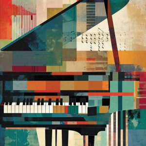 Fine art print of a piano - Πίνακας σε καμβά