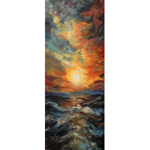 Godly dark cloudy sunset - Πίνακας σε καμβά