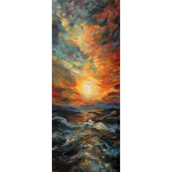 Godly dark cloudy sunset - Πίνακας σε καμβά Κάδρα / Καμβάδες