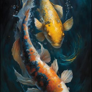 Koi fish - Πίνακας σε καμβά