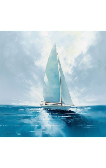 Sailboat in the ocean - Πίνακας σε καμβά