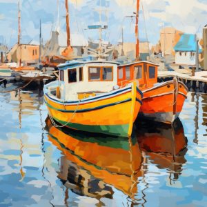 Two boats - Πίνακας σε καμβά