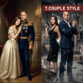 couple portrait royal style bridgerton και action spy style mr and mrs smith ai art
