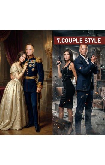 Couple Goals Portrait - Βασιλικό Ρομάντζο ή Action Duo (Για Ζευγάρια)