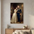 couple portrait royal style bridgerton και action spy style mr and mrs smith ai art