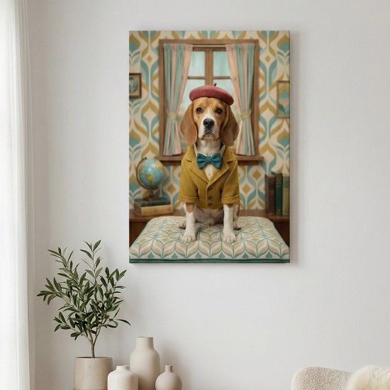royal pet portrait σκύλος ντυμένος βασιλιάς και σκύλος peaky blinders gangster ai art