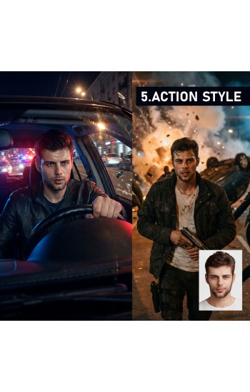 Πορτρέτο Action Hero - Γίνε Πρωταγωνιστής Ταινίας Δράσης