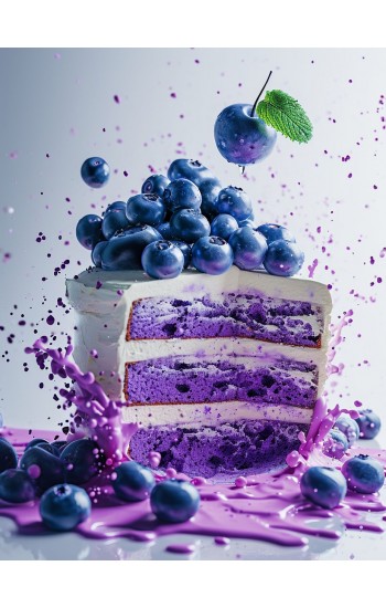 Blueberry cake - Πίνακας σε καμβά