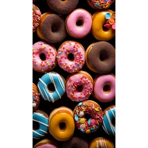 Colorful donuts - Πίνακας σε καμβά