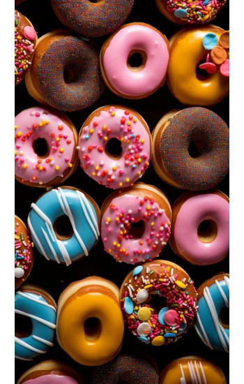 Colorful donuts - Πίνακας σε καμβά