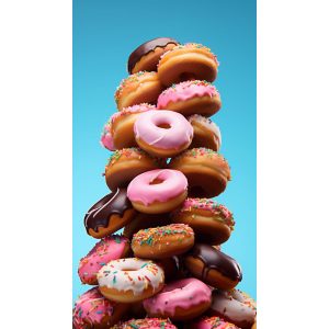 Donuts tower - Πίνακας σε καμβά