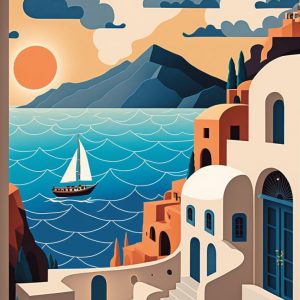 Aegean blue - Πίνακας σε καμβά