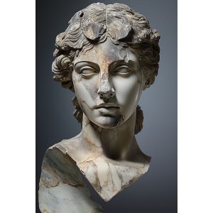 Ancient Greek marble statue - Πίνακας σε καμβά